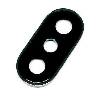 Стекло камеры в сборе с рамкой для Apple iPhone X (черное) &mdash; 1