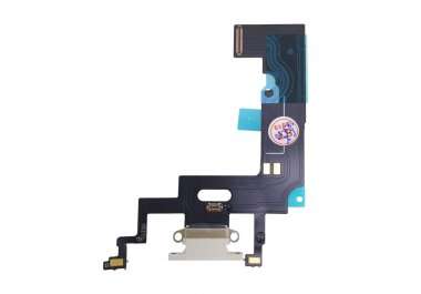 Шлейф для Apple iPhone XR на разъем зарядки/микрофон (белый) &mdash; 2