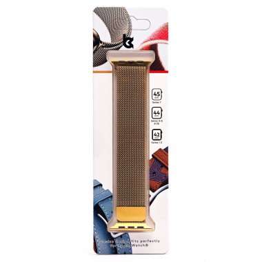 Ремешок для Apple Watch 44 mm миланский сетчатый браслет (золотистый) &mdash; 2