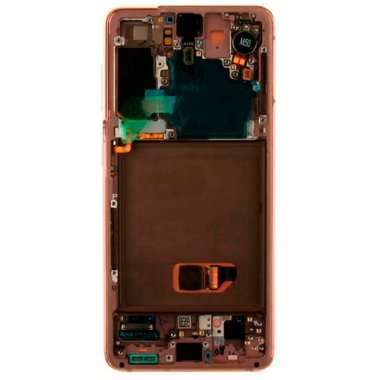 Дисплейный модуль с тачскрином для Samsung Galaxy S21 (G991B) (розовый) — 2