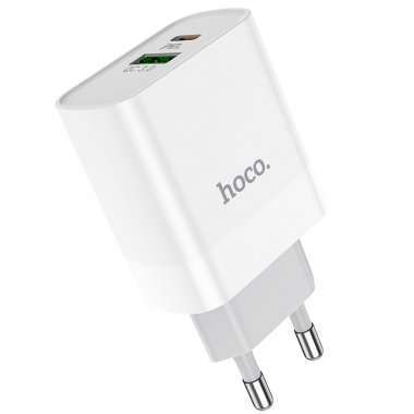 Сетевое зарядное устройство Hoco C80A USB/Type-C с кабелем (Type-C-Type-C) (белое) &mdash; 6