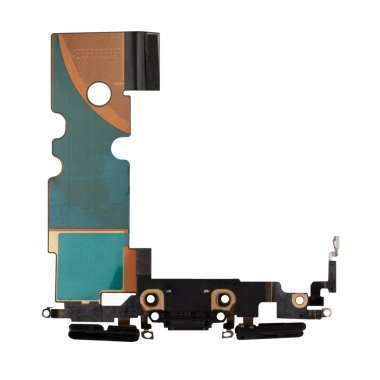 Шлейф для Apple iPhone 8 на разъем зарядки/микрофон (черный) Премиум &mdash; 2