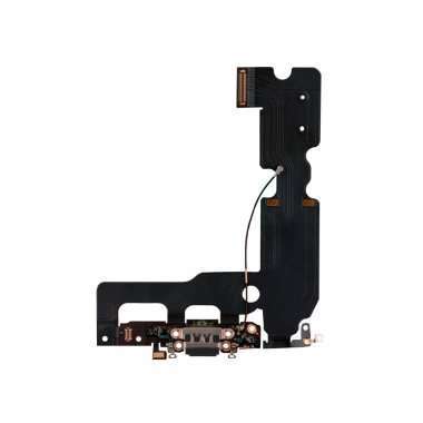 Шлейф для Apple iPhone 7 Plus на разъем зарядки/микрофон (черный) Премиум &mdash; 1