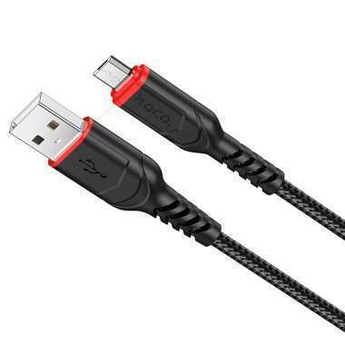 Кабель HOCO X59 Victory USB - microUSB (черный) — 5